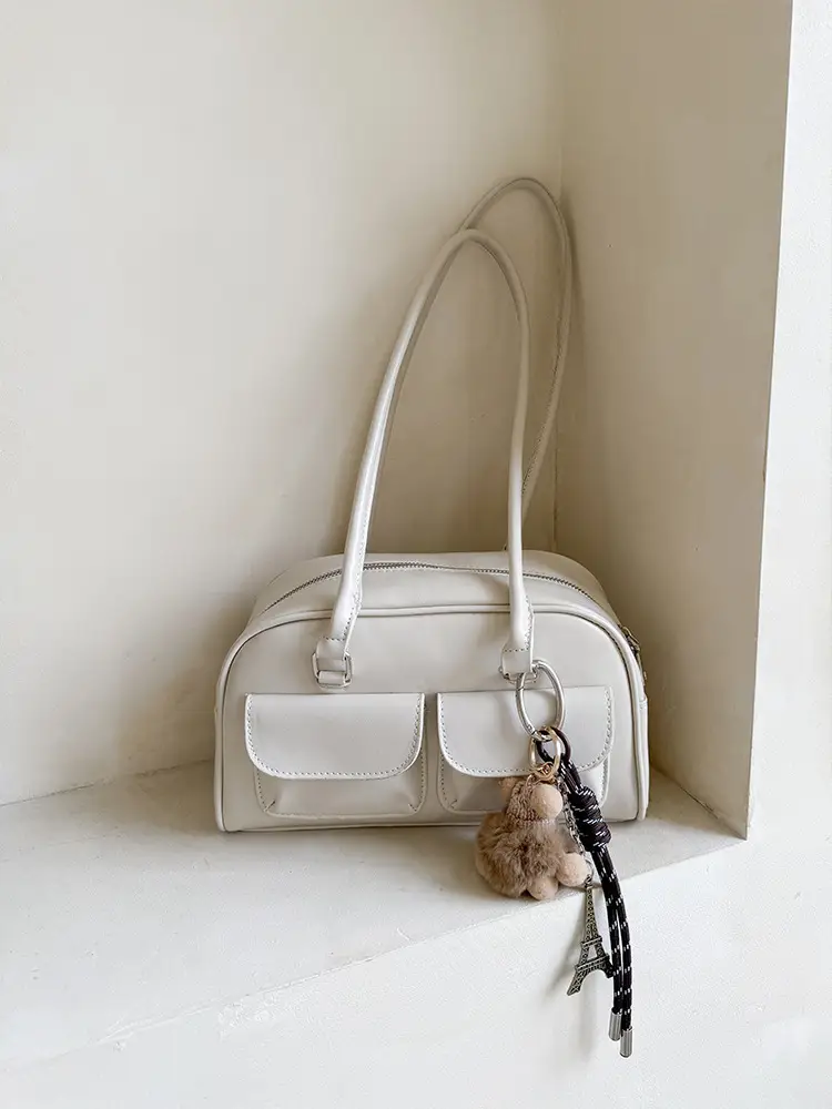 Customized Korean Style Wax Leather Tote Bag Large Capacity — feature 15