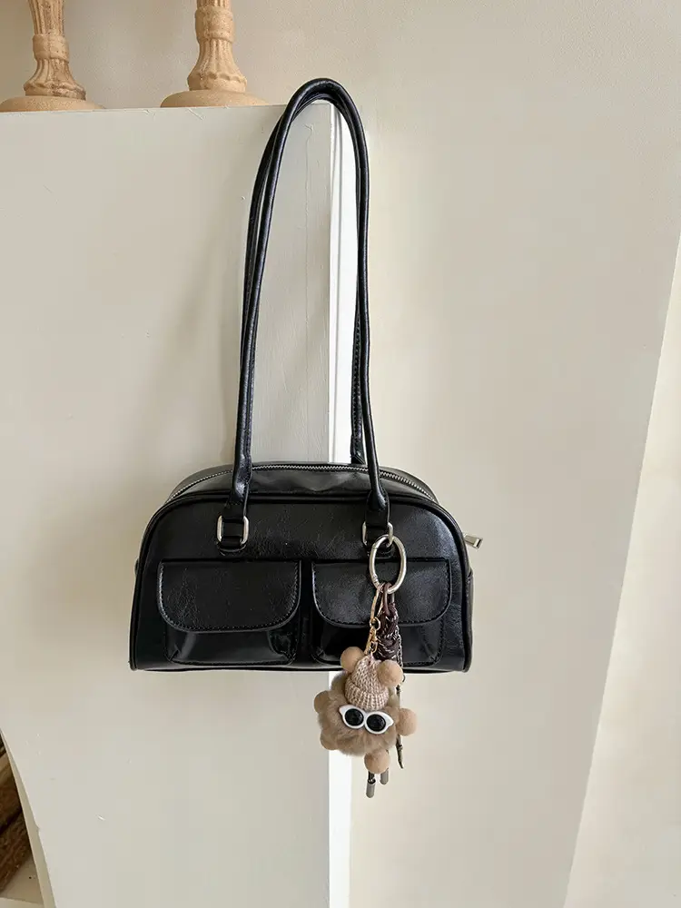 Customized Korean Style Wax Leather Tote Bag Large Capacity — feature 19