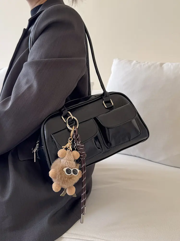 Customized Korean Style Wax Leather Tote Bag Large Capacity — feature 20