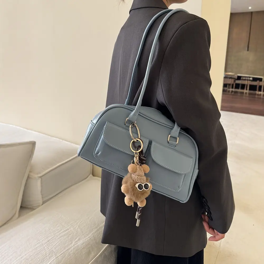 Customized Korean Style Wax Leather Tote Bag Large Capacity — feature 23