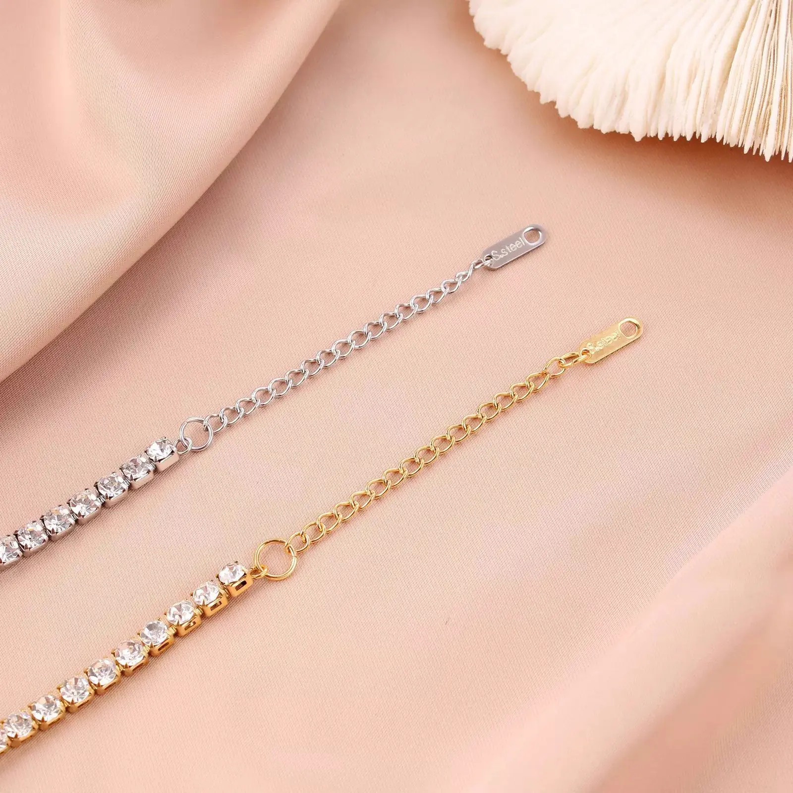 4mm Zircon Bracelet Light Luxury Gold Goldtone for Women - Image 4