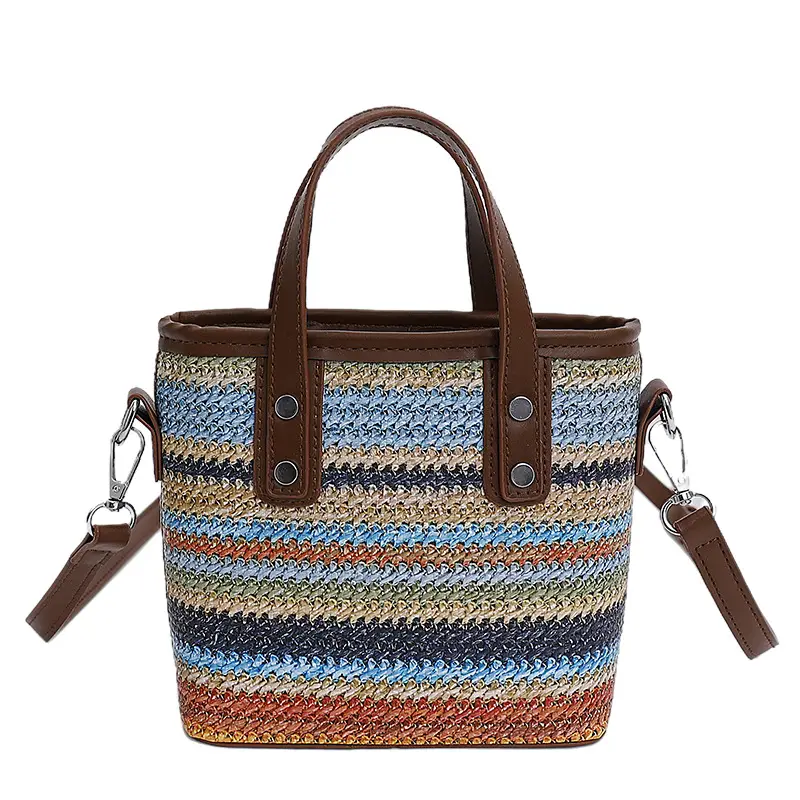 Korean Style Striped Tote Bag for Women - Image 2