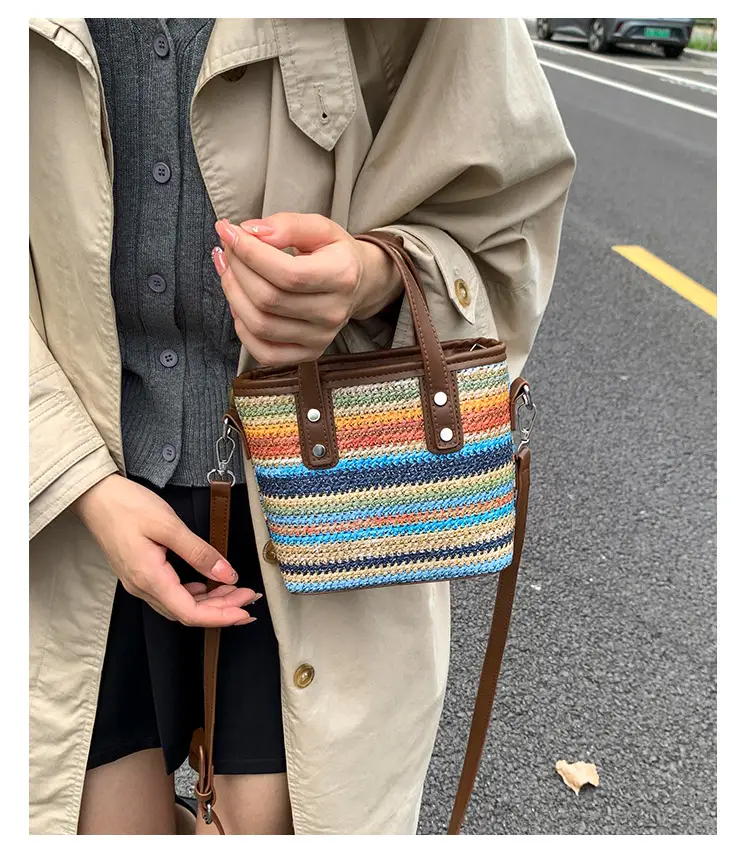 Korean Style Striped Tote Bag for Women — feature 10
