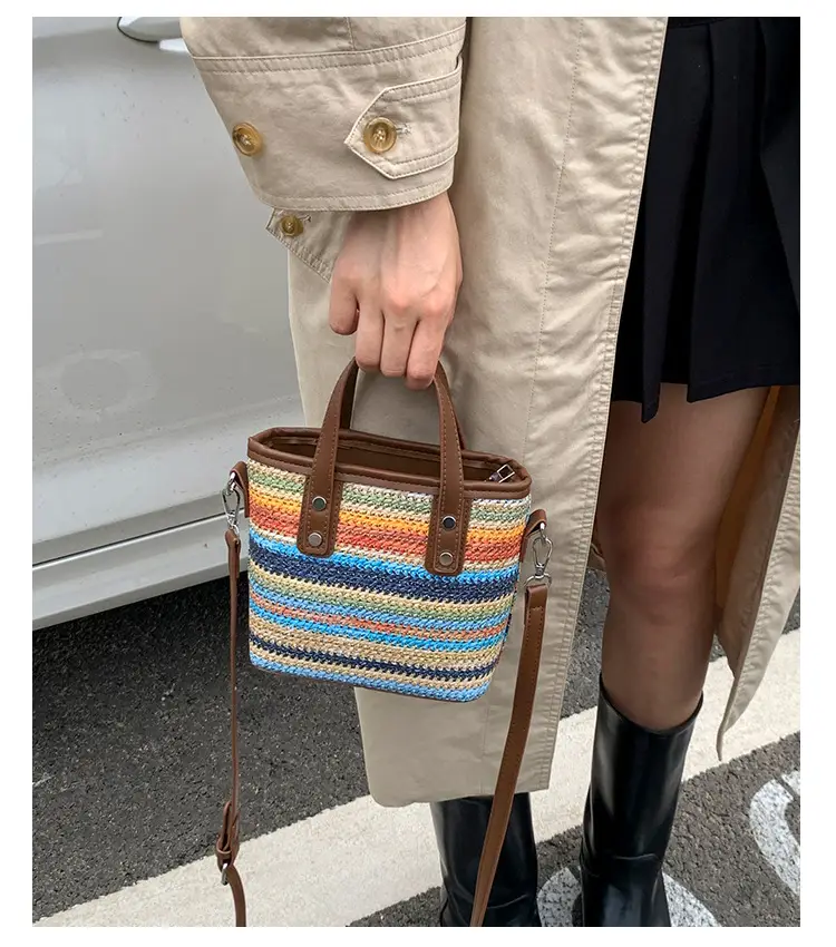 Korean Style Striped Tote Bag for Women — feature 11