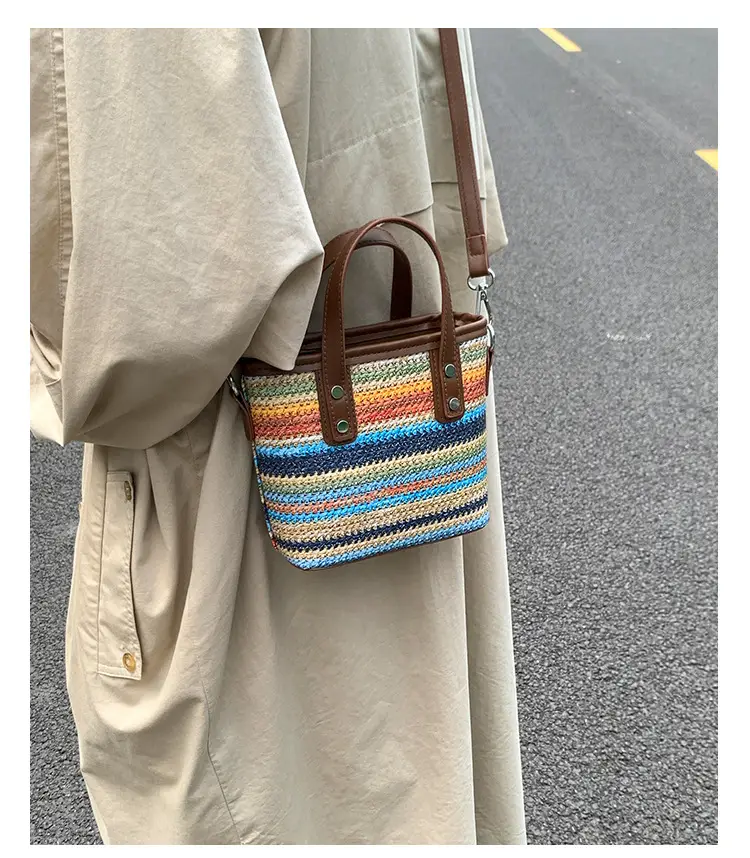 Korean Style Striped Tote Bag for Women — feature 13