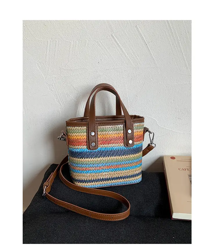Korean Style Striped Tote Bag for Women — feature 18