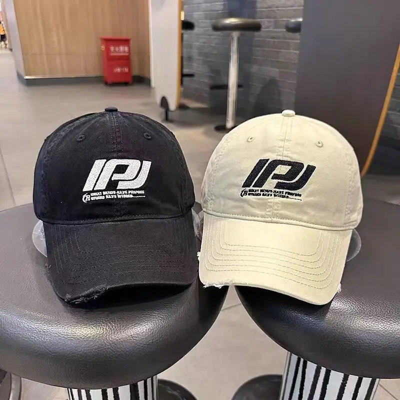 Korean P Letter Cap with Sunshade for Men Women - Image 13