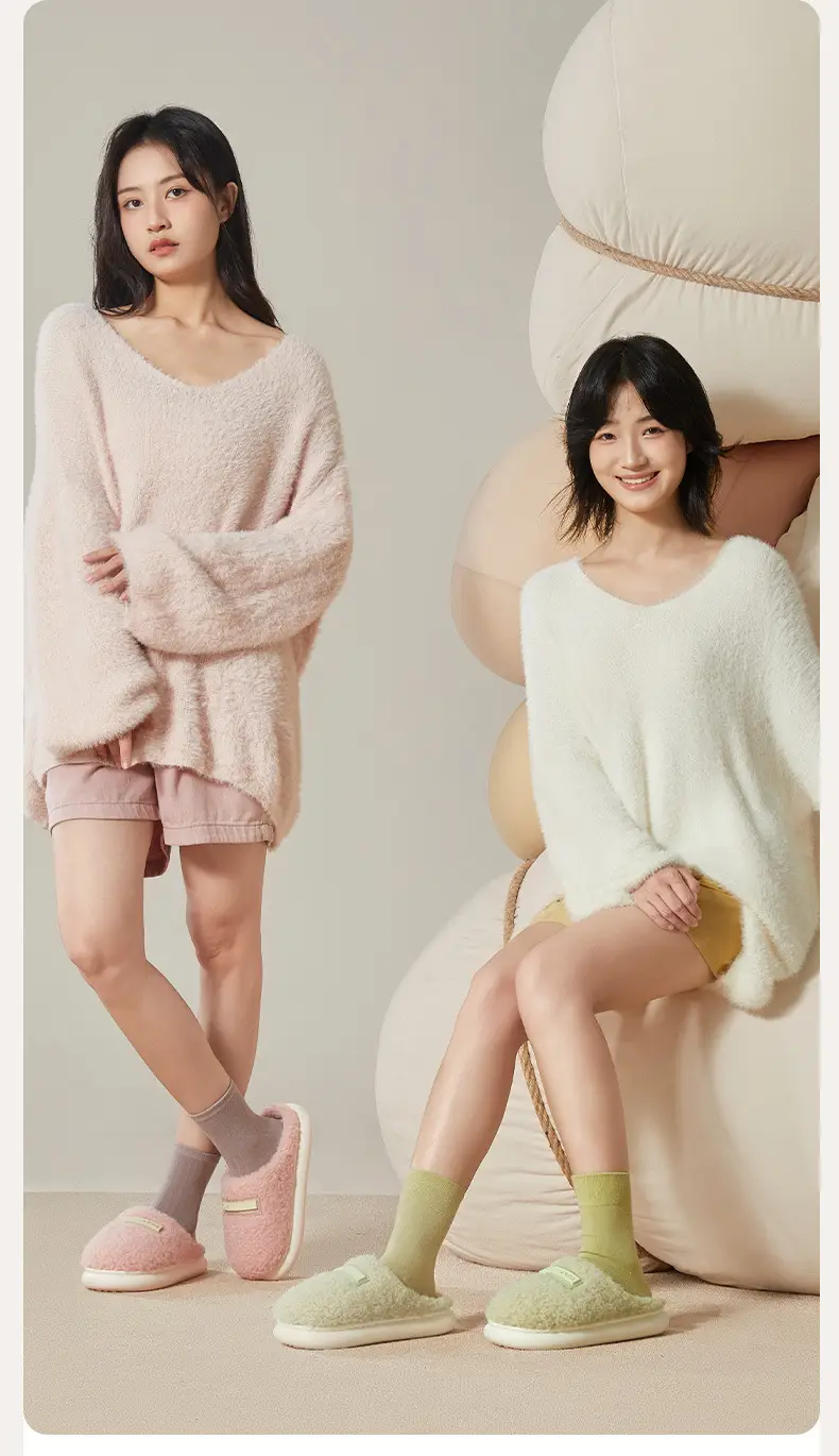 Winter Plush Thick Slippers Non-Slip Couple Wholesale — feature 2