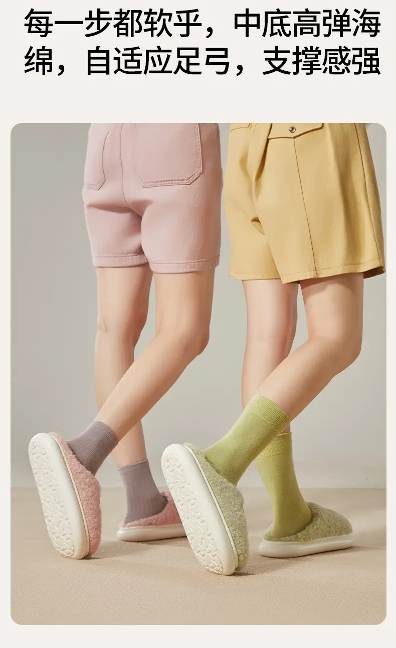 Winter Plush Thick Slippers Non-Slip Couple Wholesale — feature 7