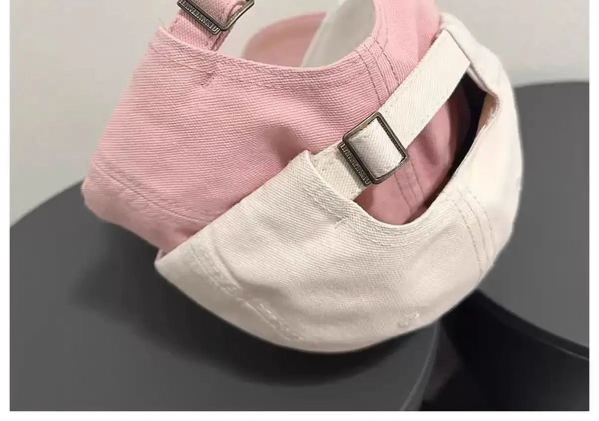 Women Korean Letter Baseball Cap Sunshade Cap Pink White — feature 7