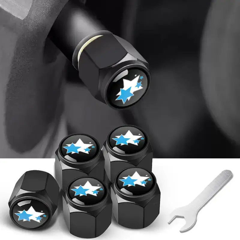 Anti-Theft Metal Tire Valve Caps for Car Use - Image 100