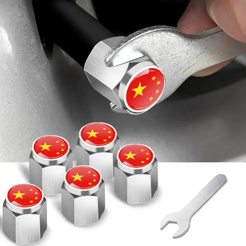 Anti-Theft Metal Tire Valve Caps for Car Use - Image 43
