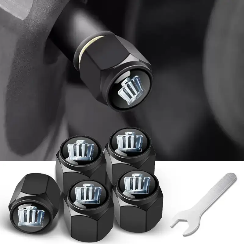 Anti-Theft Metal Tire Valve Caps for Car Use - Image 50