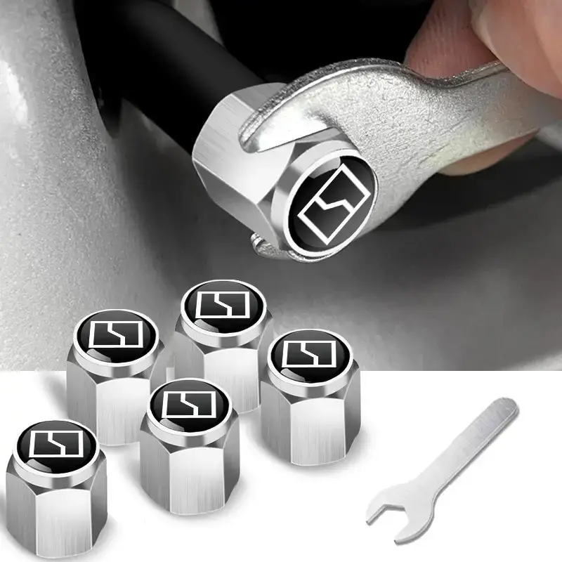 Anti-Theft Metal Tire Valve Caps for Car Use - Image 55