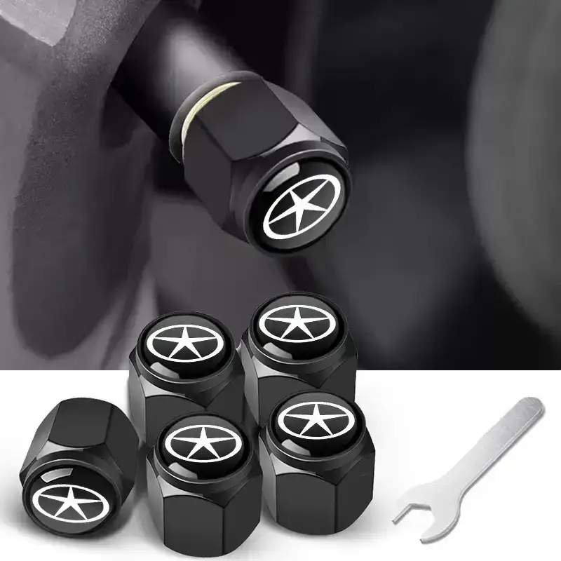 Anti-Theft Metal Tire Valve Caps for Car Use - Image 58