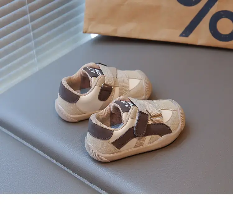 New Baby Toddler Shoes Non-Slip Soft Bottom Beige Brown — feature 12