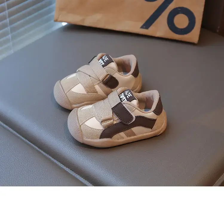New Baby Toddler Shoes Non-Slip Soft Bottom Beige Brown — feature 9