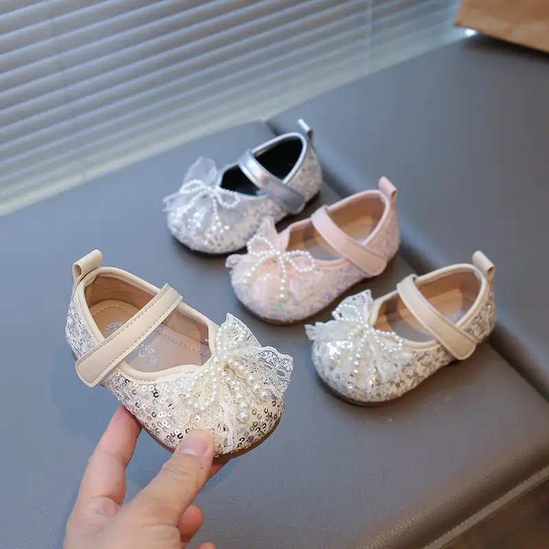 Baby Girl Princess Shoes 2025 New Spring & Fall Bow Soft Bottom Baby Toddler Shoes Non-Slip Little Girl Shoes - Image 4