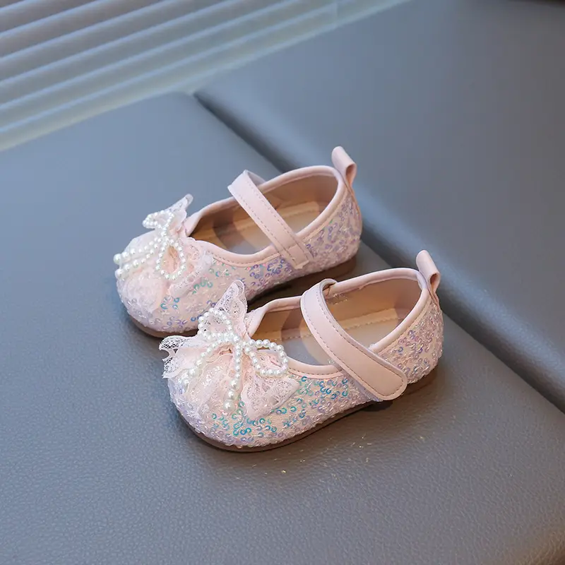 Baby Girl Princess Shoes 2025 New Spring & Fall Bow Soft Bottom Baby Toddler Shoes Non-Slip Little Girl Shoes - Image 5