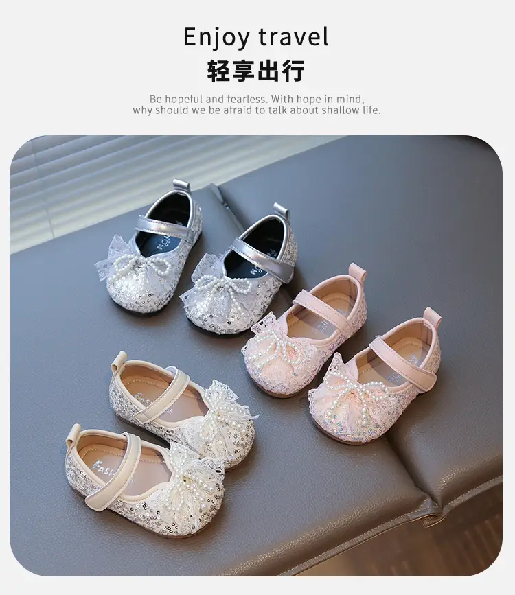 Baby Girl Princess Shoes 2025 New Spring & Fall Bow Soft Bottom Baby Toddler Shoes Non-Slip Little Girl Shoes — feature 1
