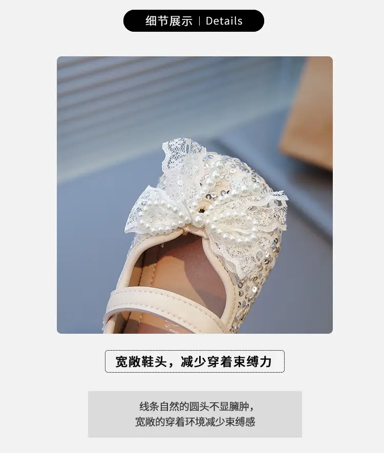 Baby Girl Princess Shoes 2025 New Spring & Fall Bow Soft Bottom Baby Toddler Shoes Non-Slip Little Girl Shoes — feature 2