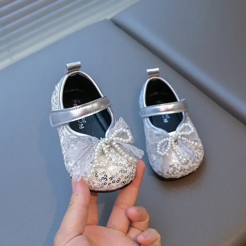 Baby Girl Princess Shoes 2025 New Spring & Fall Bow Soft Bottom Baby Toddler Shoes Non-Slip Little Girl Shoes - Image 2