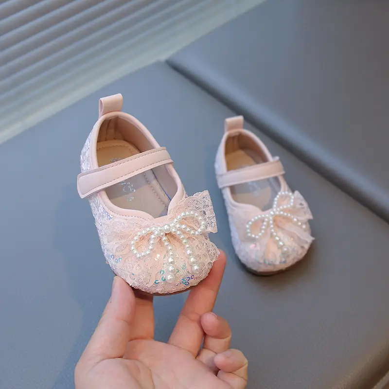Baby Girl Princess Shoes 2025 New Spring & Fall Bow Soft Bottom Baby Toddler Shoes Non-Slip Little Girl Shoes - Image 3