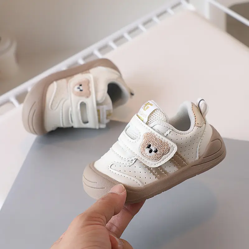 Baby Toddler Shoes 2025 Spring New Baby Shoes Baby Leather Shoes Autumn Children's Shoes Children's Bear Embroider - Image 6