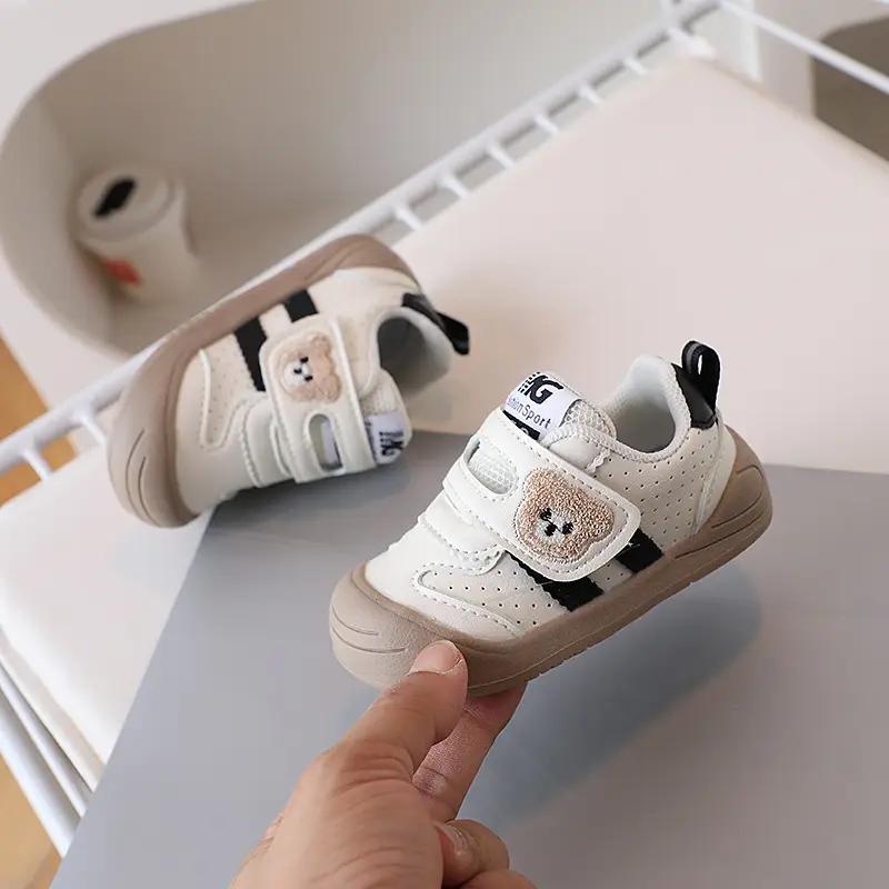 Baby Toddler Shoes 2025 Spring New Baby Shoes Baby Leather Shoes Autumn Children's Shoes Children's Bear Embroider - Image 7