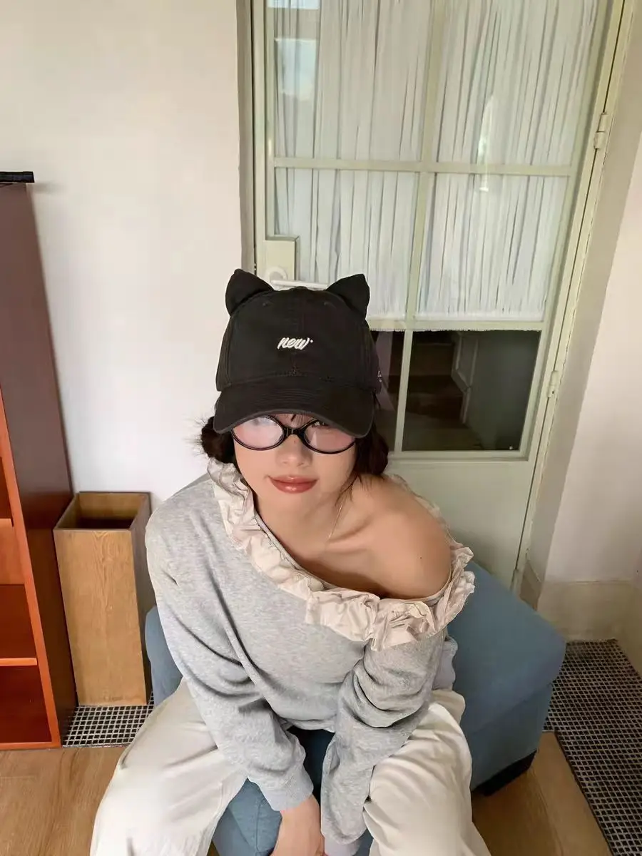 Korean Cat Ear Baseball Cap with Cute Bear Ears — feature 11
