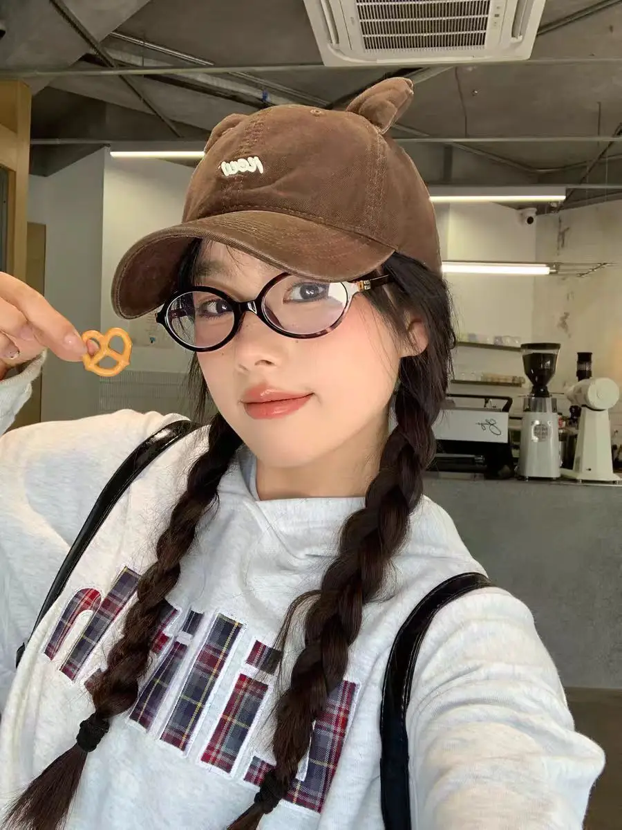 Korean Cat Ear Baseball Cap with Cute Bear Ears — feature 12
