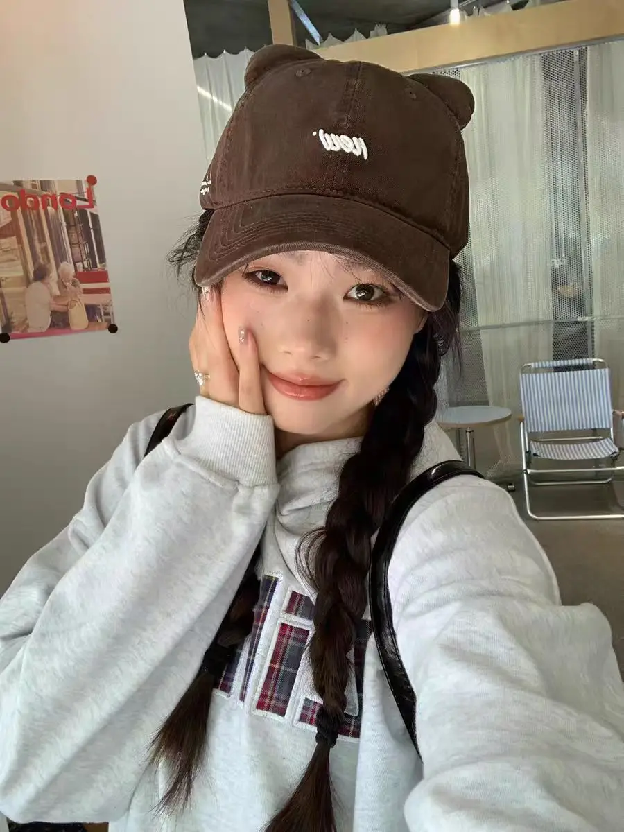 Korean Cat Ear Baseball Cap with Cute Bear Ears — feature 14