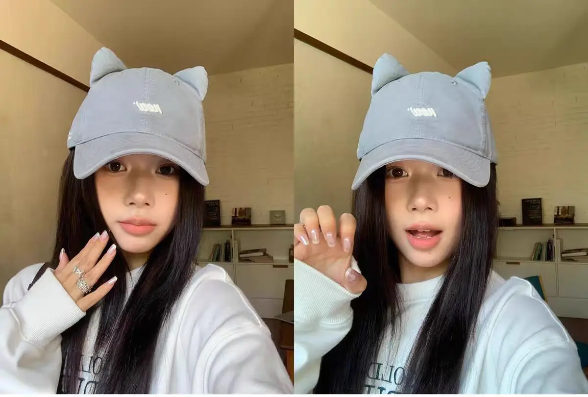 Korean Cat Ear Baseball Cap with Cute Bear Ears — feature 18