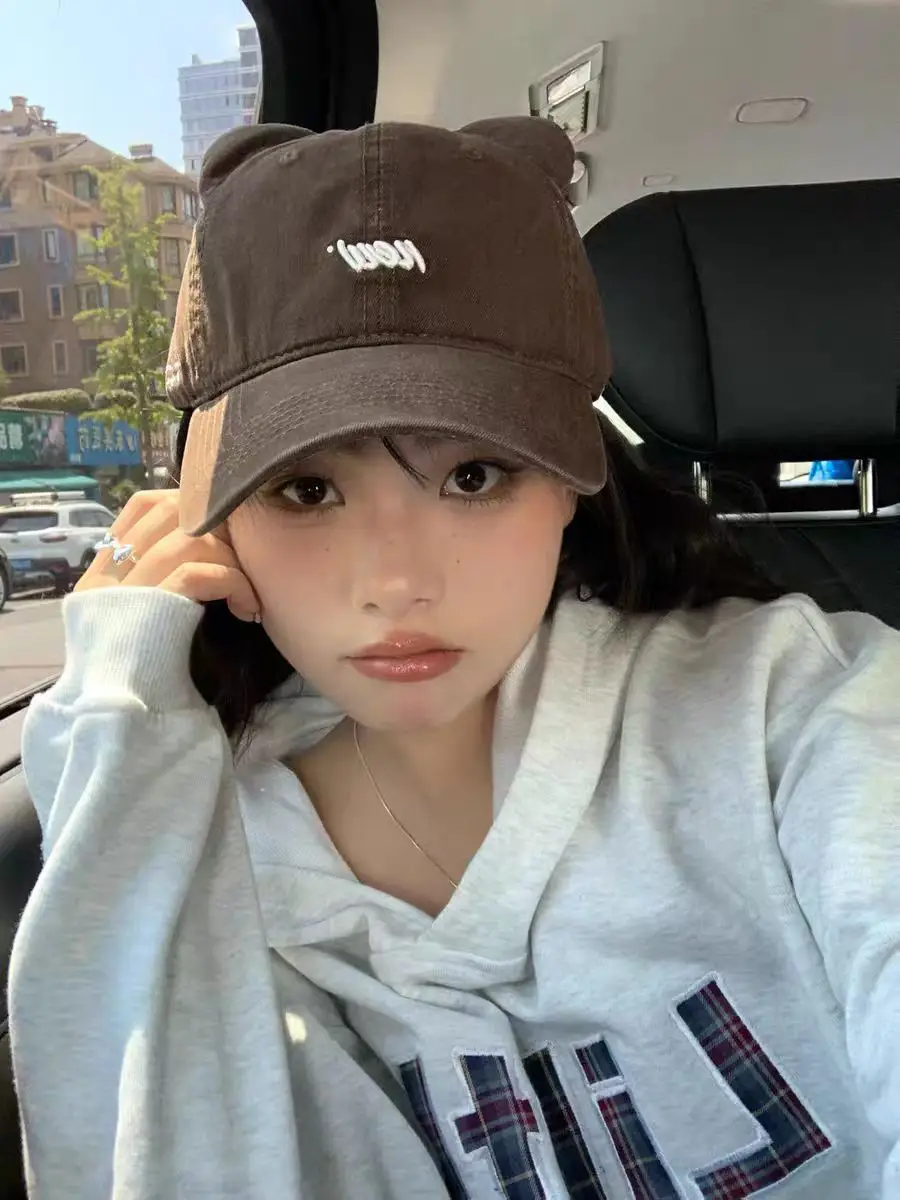 Korean Cat Ear Baseball Cap with Cute Bear Ears — feature 2