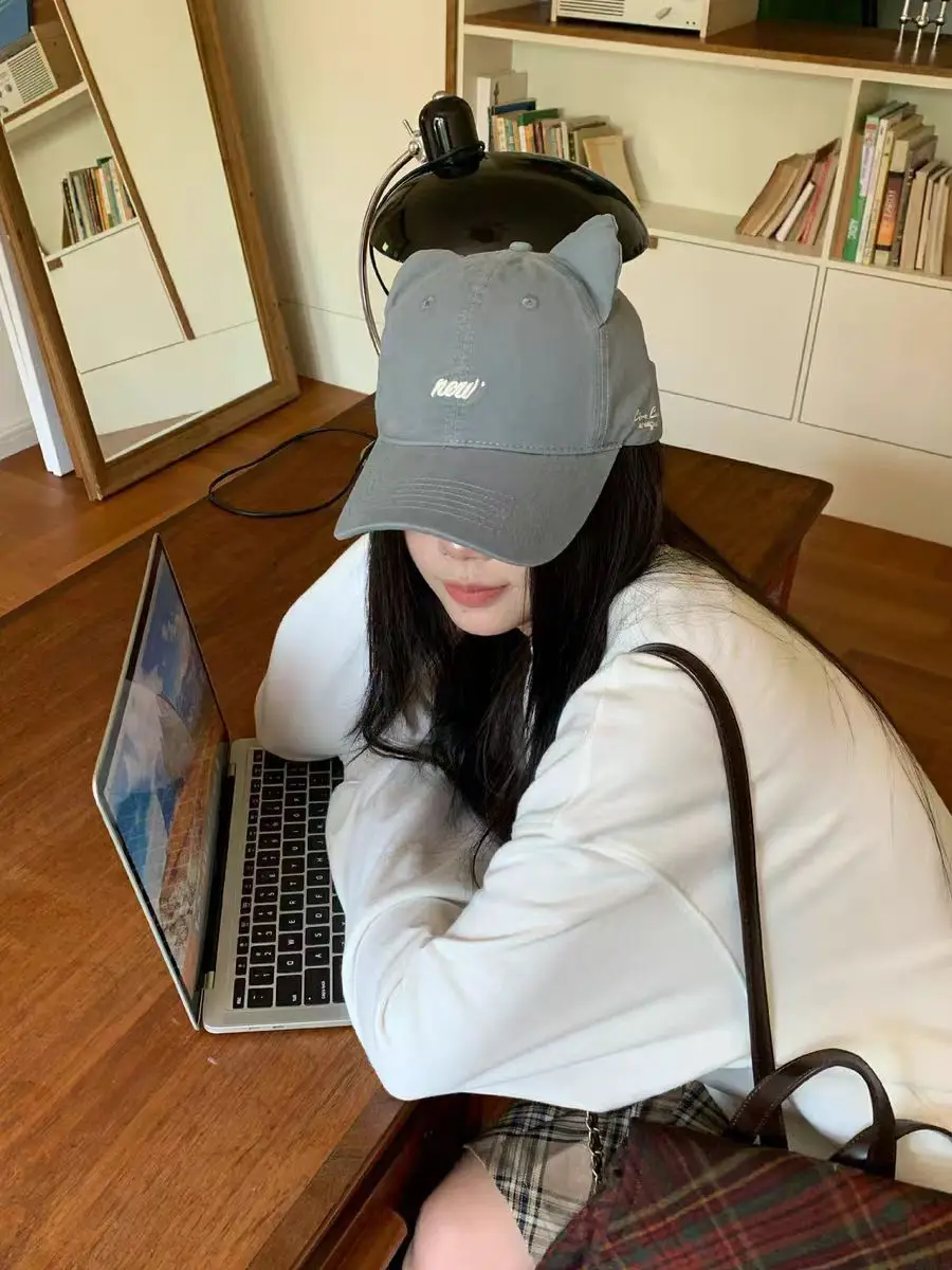 Korean Cat Ear Baseball Cap with Cute Bear Ears — feature 21