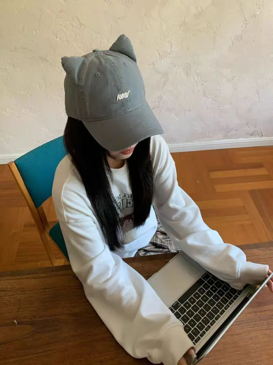 Korean Cat Ear Baseball Cap with Cute Bear Ears — feature 23