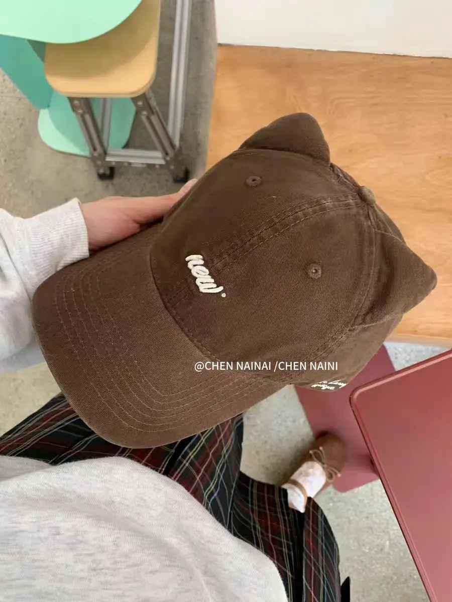 Korean Cat Ear Baseball Cap with Cute Bear Ears — feature 25