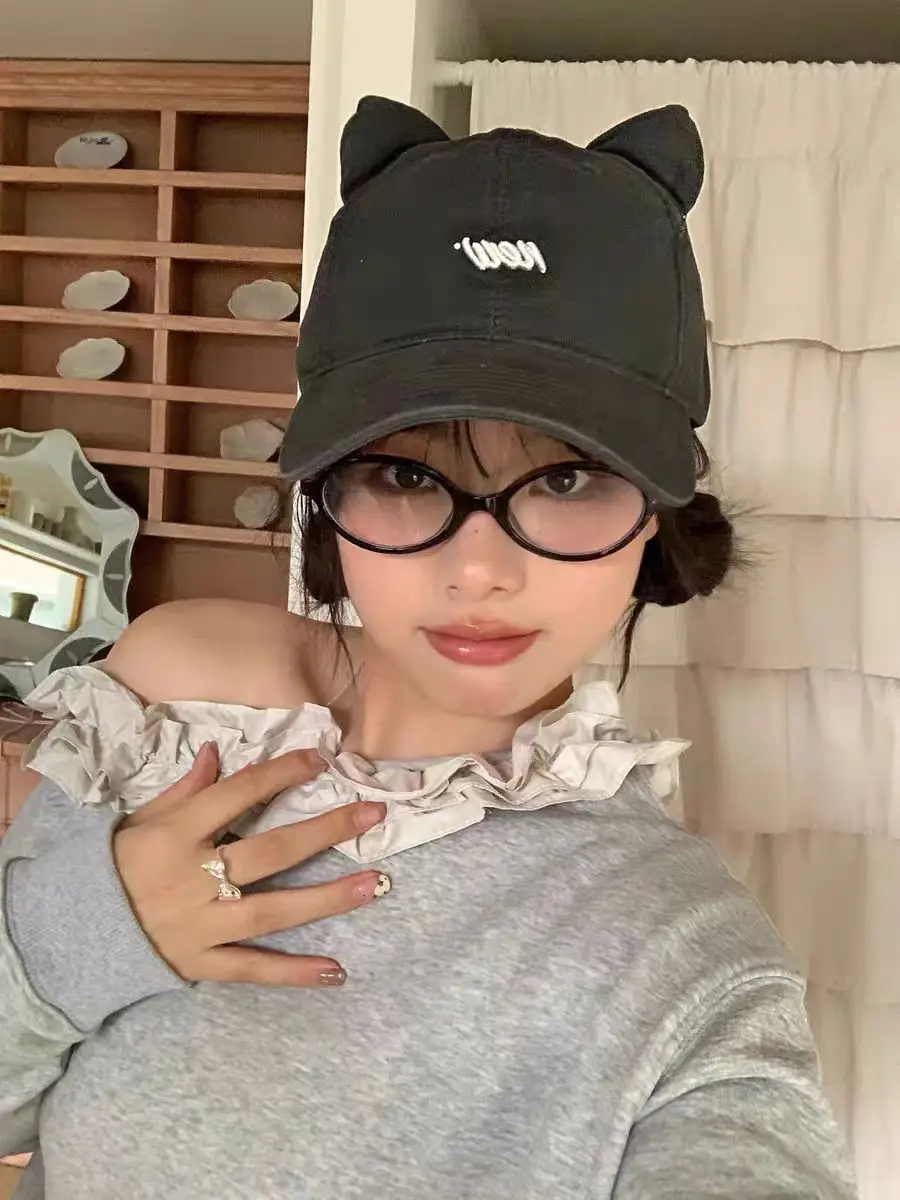 Korean Cat Ear Baseball Cap with Cute Bear Ears — feature 7