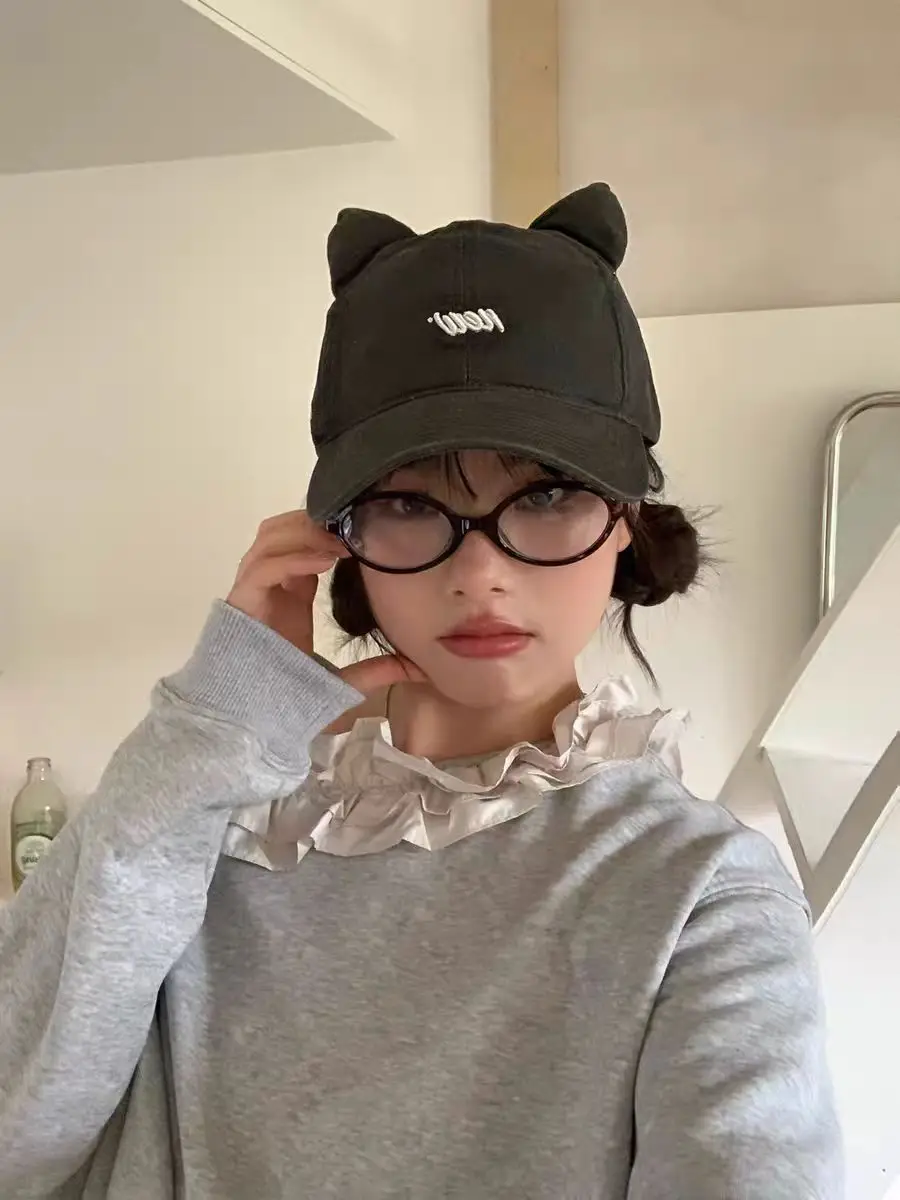 Korean Cat Ear Baseball Cap with Cute Bear Ears — feature 8