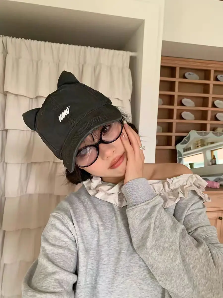 Korean Cat Ear Baseball Cap with Cute Bear Ears — feature 9