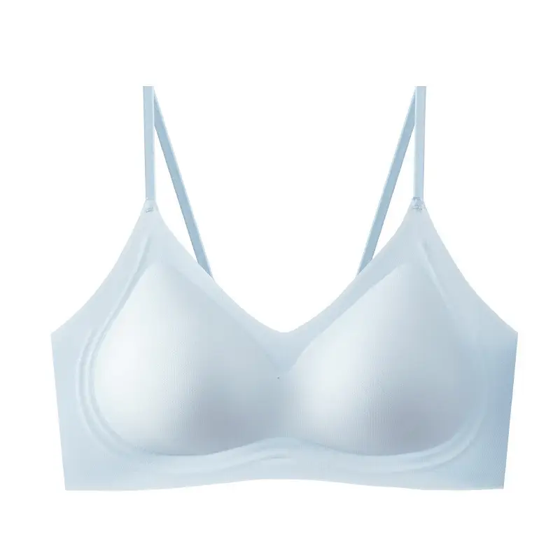 Summer Thin Intimates for Women with Small Breasts, Push-Up, No Rims, Jelly Glue Soft Support Bra, Soft and Cool, Seamless and Beautiful Back