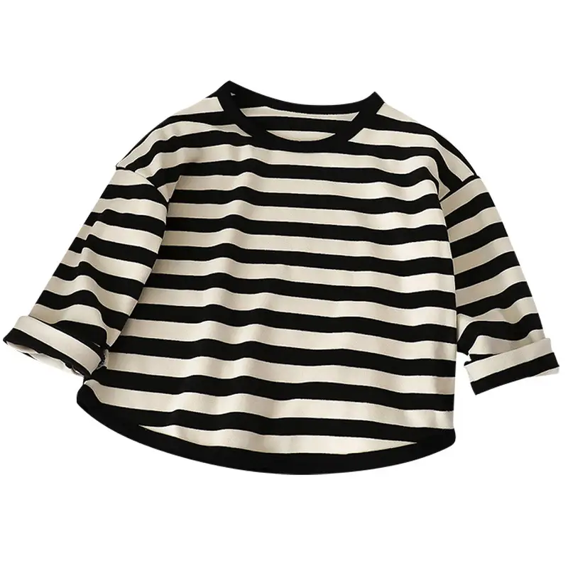 Retro Striped Long Sleeve T-Shirt for Boys Girls 2025 - Image 7