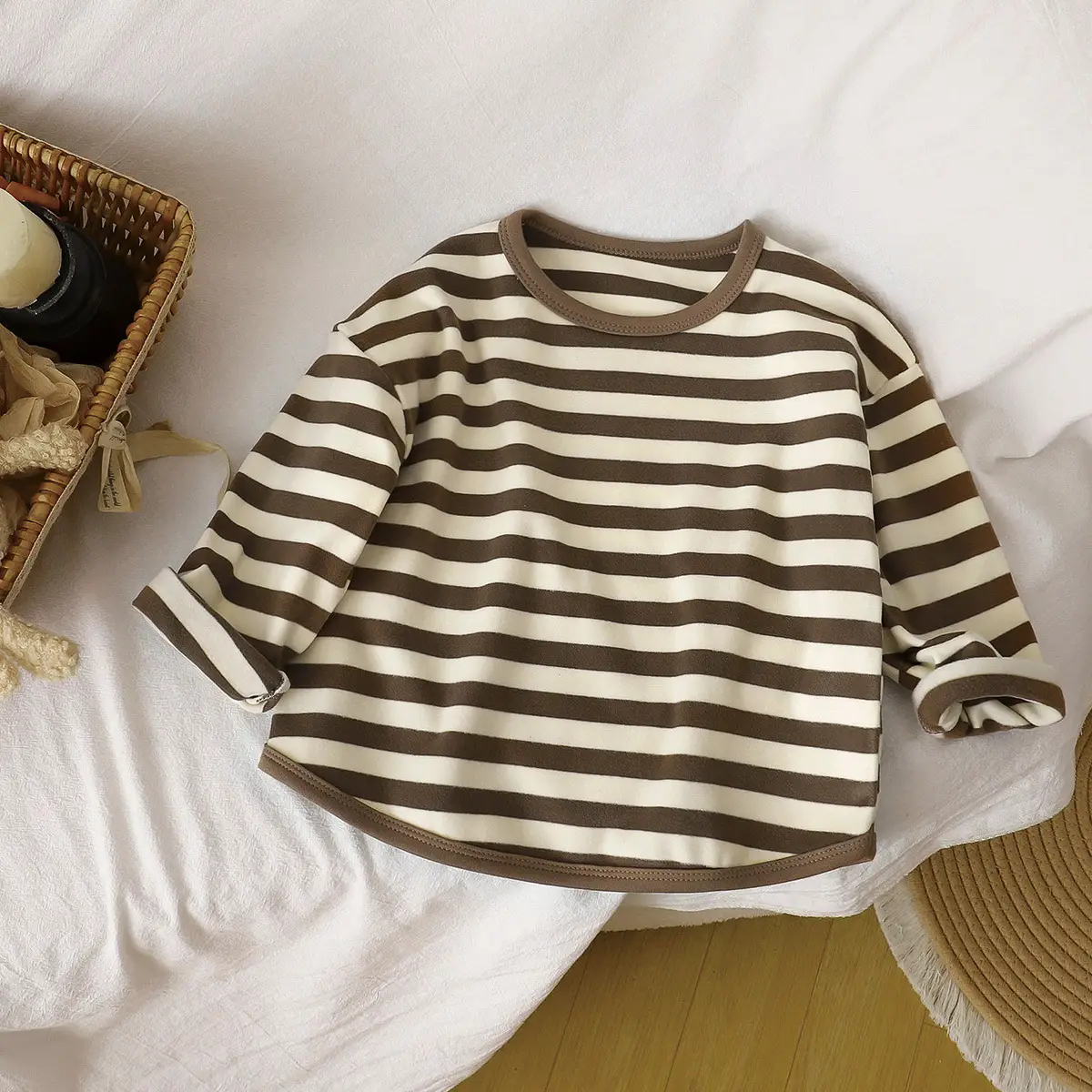 Retro Striped Long Sleeve T-Shirt for Boys Girls 2025 - Image 2