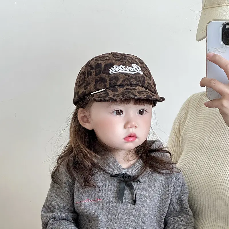Boston Leopard Print Baseball Cap for Boys Girls — feature 1