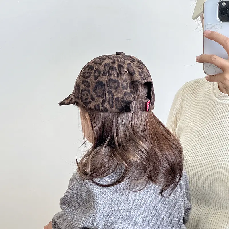 Boston Leopard Print Baseball Cap for Boys Girls — feature 7