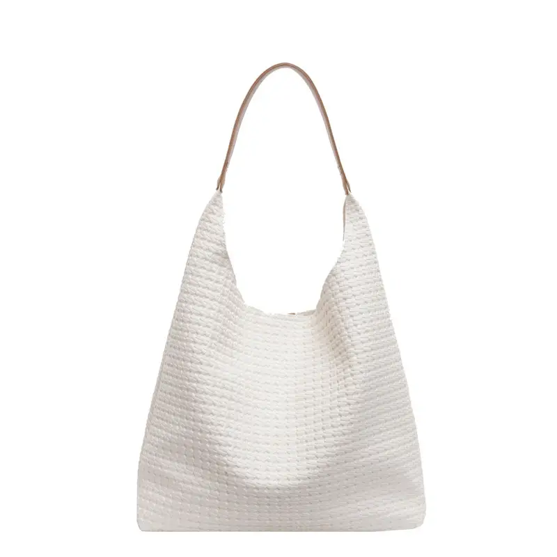 Retro Woven Shoulder Bag Black Large Capacity Women - Image 2