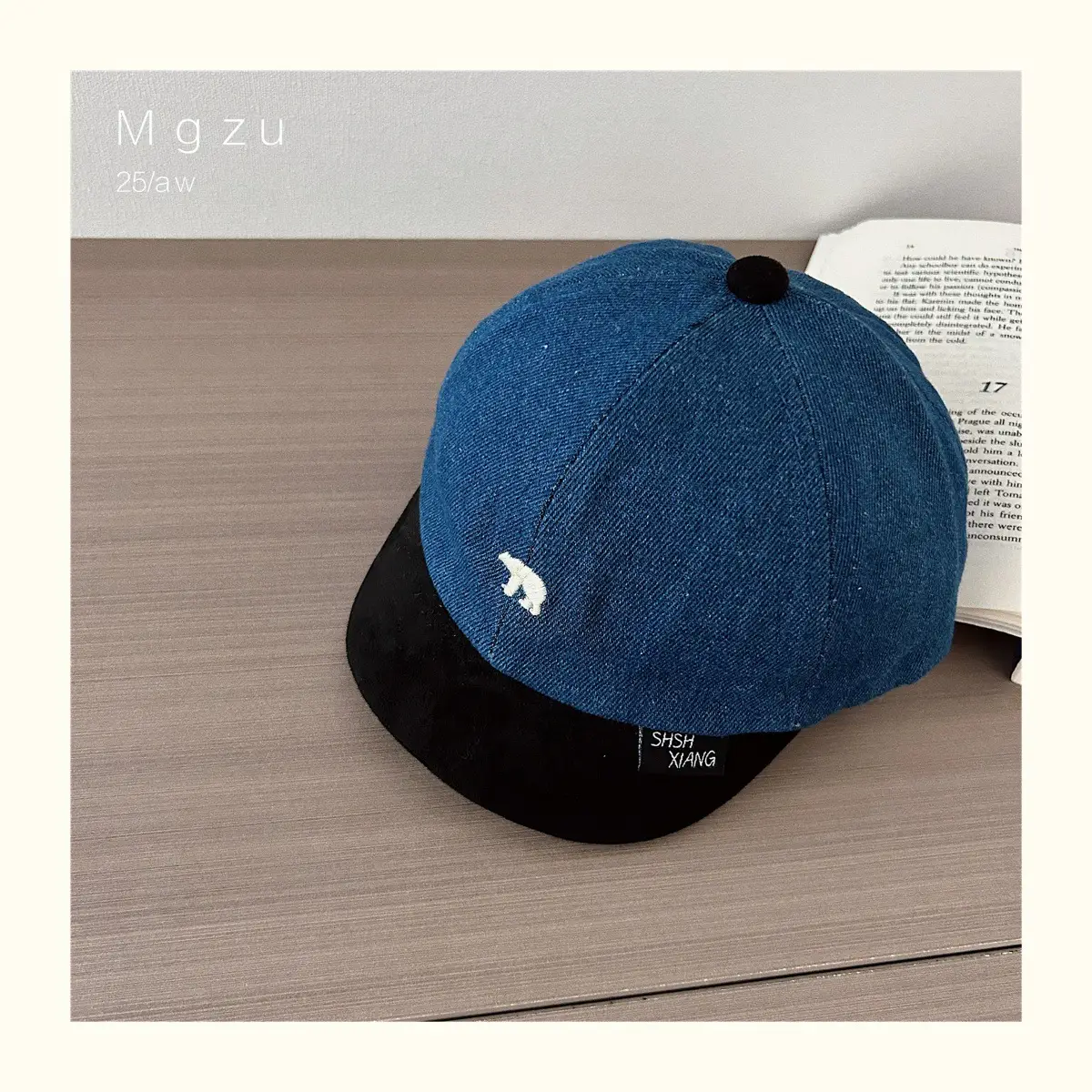Baby Cap Blue Brown Embroidered Bear Spring Autumn Kids — feature 7