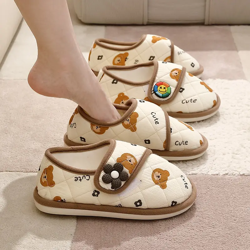 Maternity Shoes for Summer, Suitable for Pregnant Women in August and September, Spring and Autumn, Postpartum Closed-Back Soft-Soled Cotton Slippers for Women, Anti-Slip - Image 6