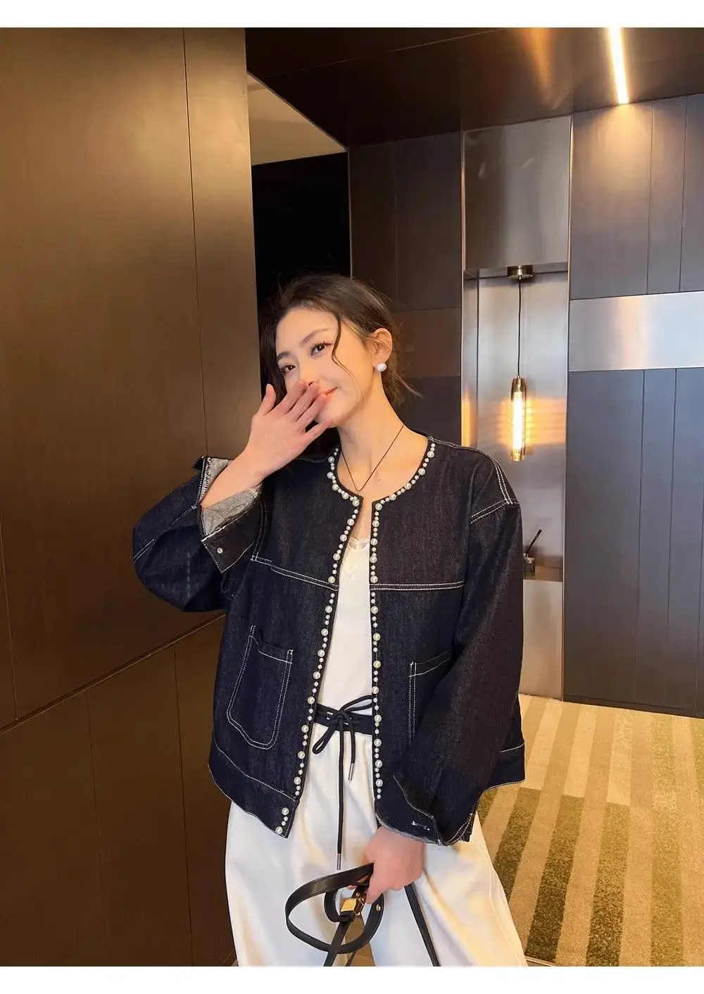 Dark Blue Denim Jacket Women Spring Fall New Style — feature 11