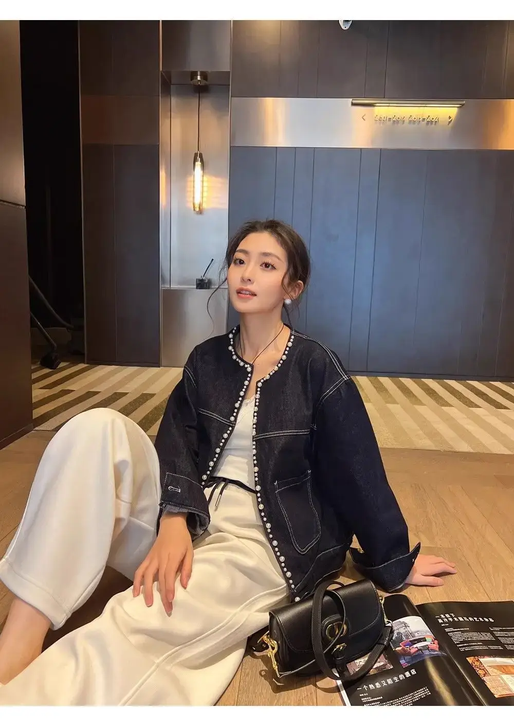 Dark Blue Denim Jacket Women Spring Fall New Style — feature 13